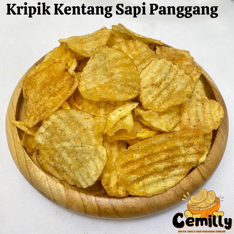 Jual [cemilly] 1000gr Keripik Kentang Sapi Panggang Original Cemilan