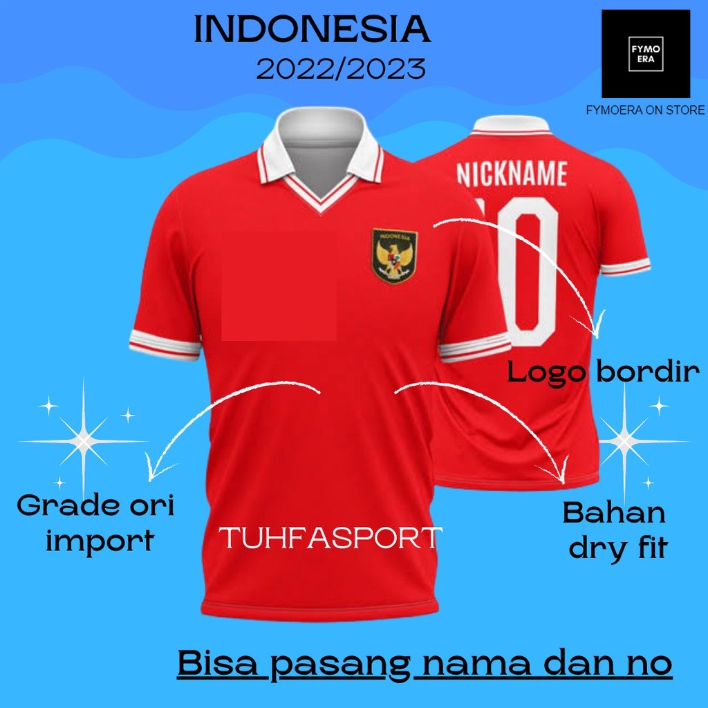 Jual Jersey Timnas Indonesia 2022 2023 Home Away Grade Ori Import