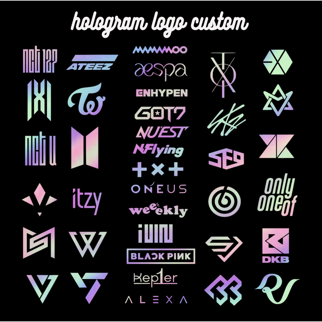 Jual STICKER HOLOGRAM KPOP LOGO CUSTOM (harga 1 pcs) | Shopee Indonesia