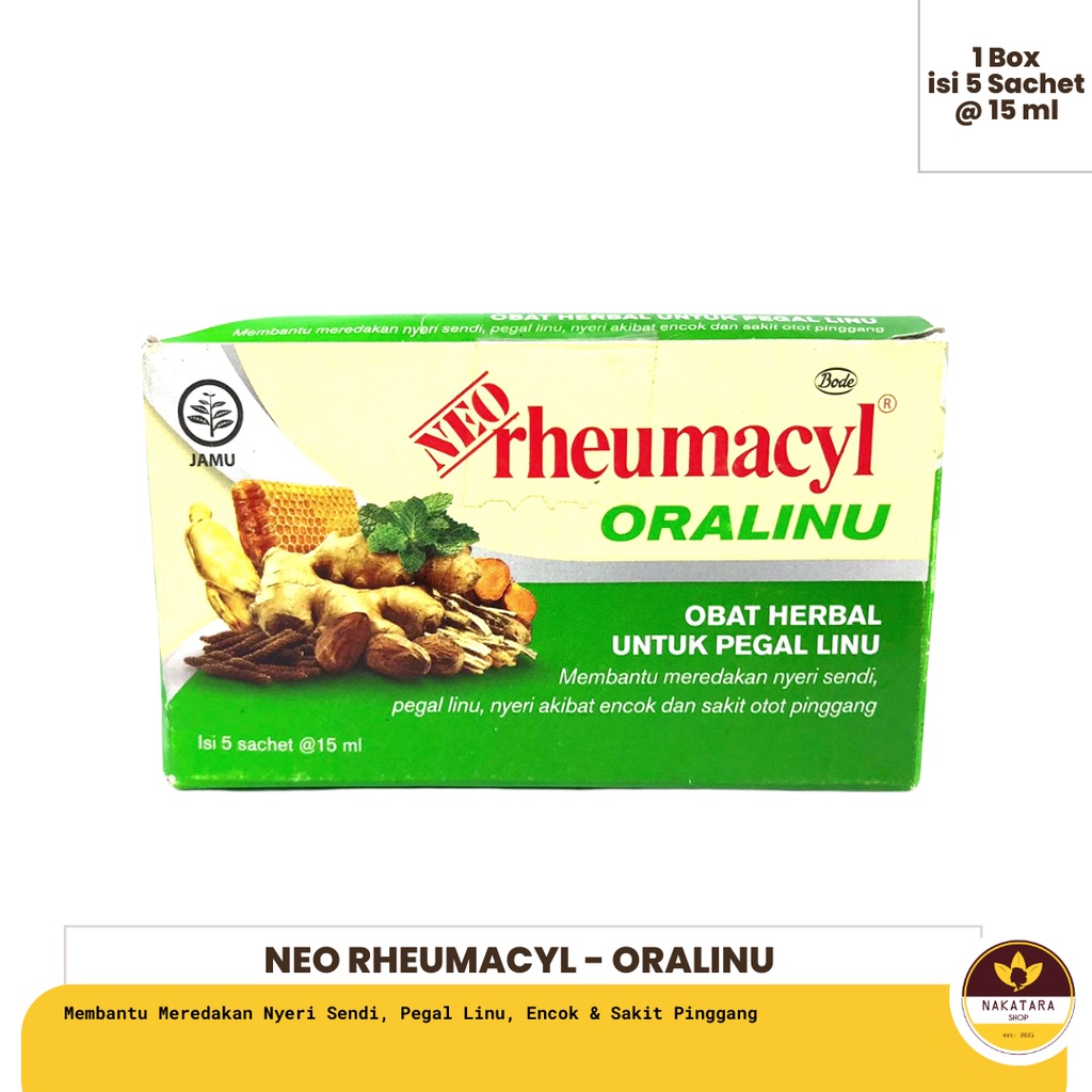 Jual NEO RHEUMACYL ORALINU 1 BOX ISI 5 SACHET | Shopee Indonesia