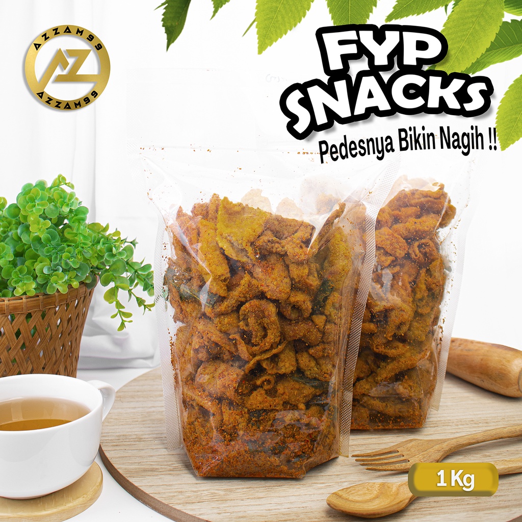 Jual Kulit Ayam Crispy Pedas Pedas Daun Jeruk 1kg Kerupuk Keripik