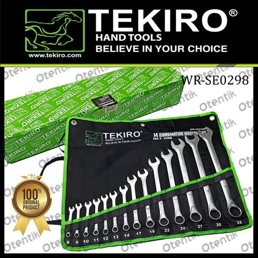 Jual Tekiro Combination Wrench Set 14pcs 8 32mm Kunci Ring Pas Set 14