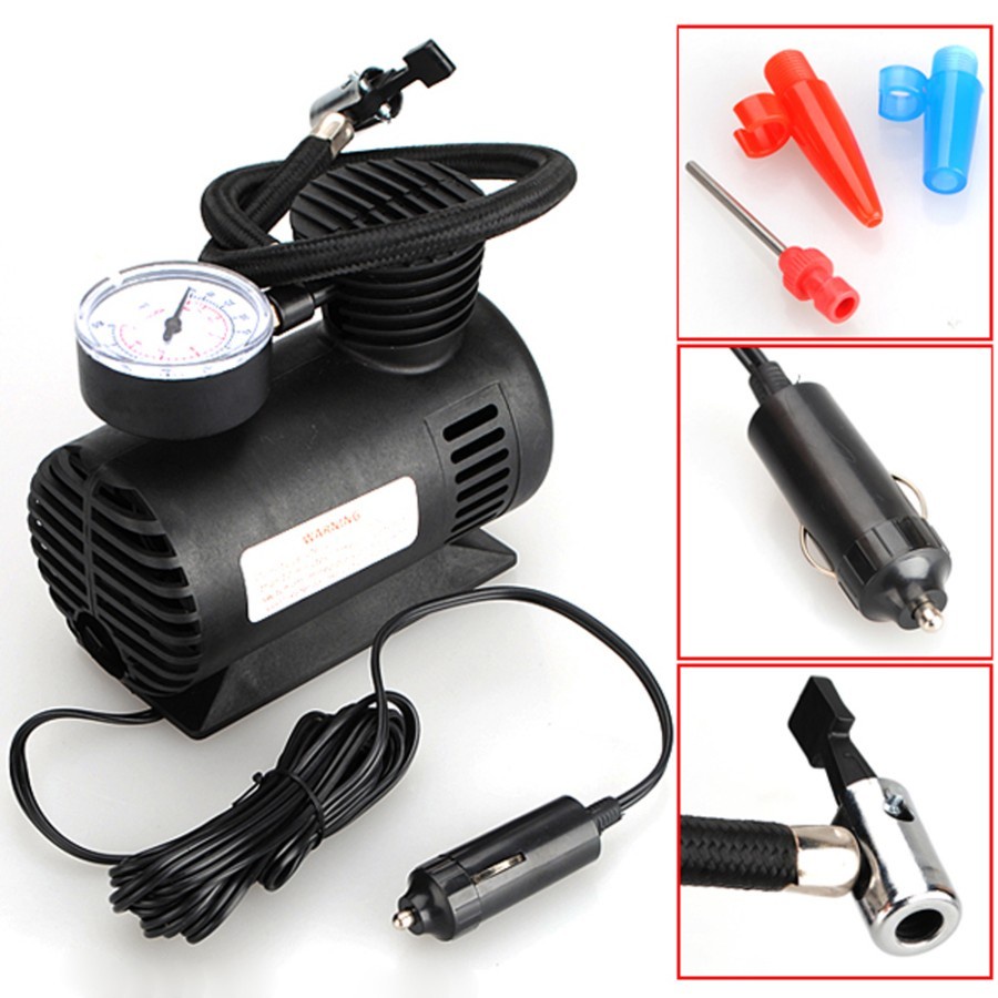 Jual MINI COMPRESSOR - POMPA ANGIN BAN RODA BALON DLL - Kompresor Biru ...