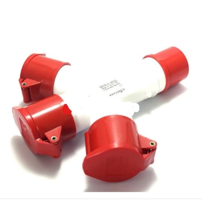 Jual Fort CEE Industrial Tee Plug & socket multiple cabang 3 way. Model ...