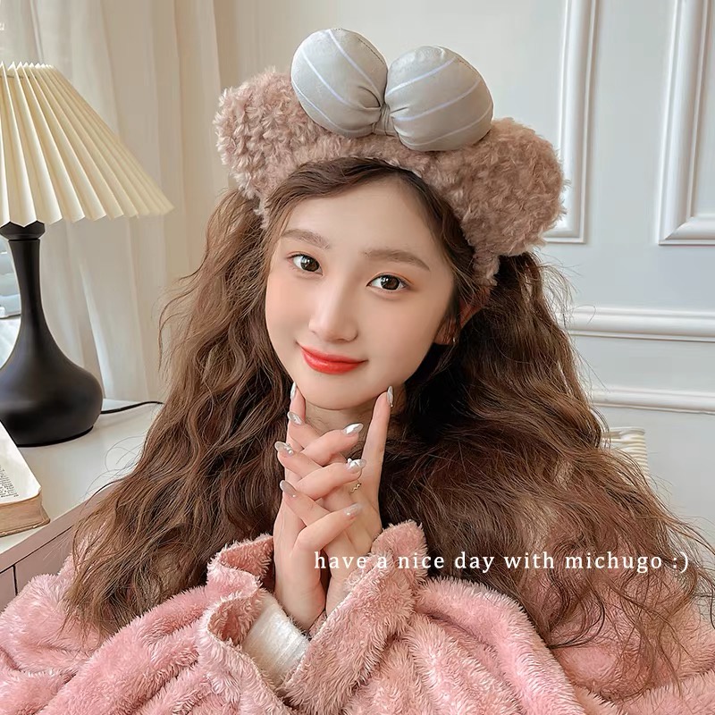 Jual Town Shell - duffy bear fluffy head band / bando korea beruang ...