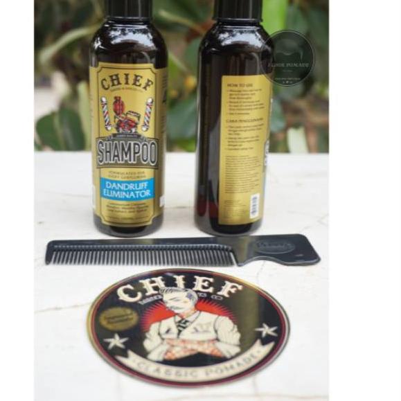 Jual Mau?--CHIEF SHAMPOO ELIMINATOR DANDRUFF 100 ML FREE SISIR DAN ...