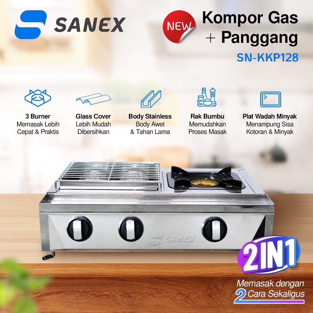 Jual Sanex Kompor Gas Panggang In Sn Kkp Kompor Gas Tungku Dan Pemanggang Tungku