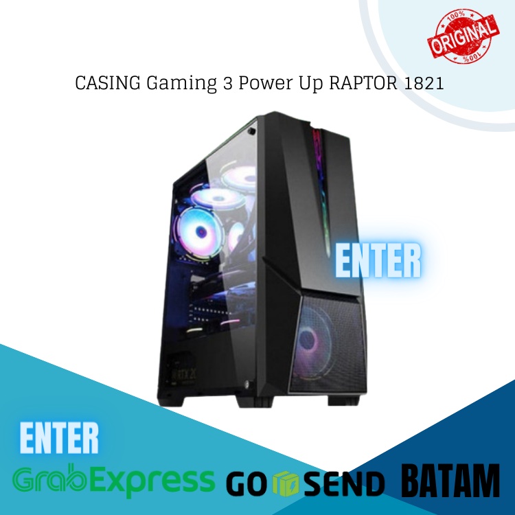 Jual Casing Gaming Power Up Raptor Black Shopee Indonesia