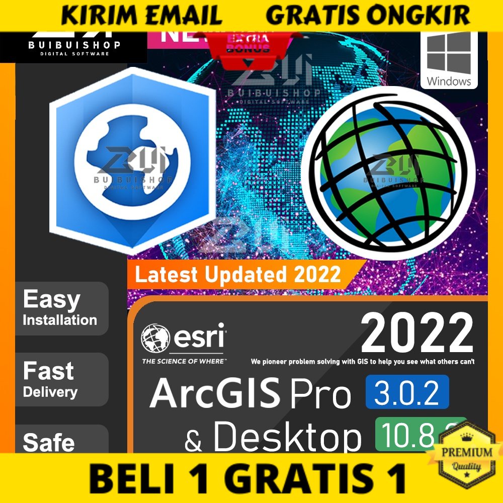 Jual ESRI ArcGIS Pro 3.0.2 & Desktop V10.8.2 L Latest 2022 L Windows ...