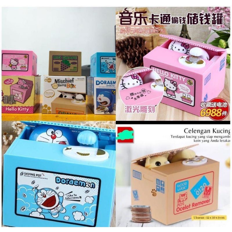 Jual Celengan karakter otomatis ngambil uangnya / celengan unik