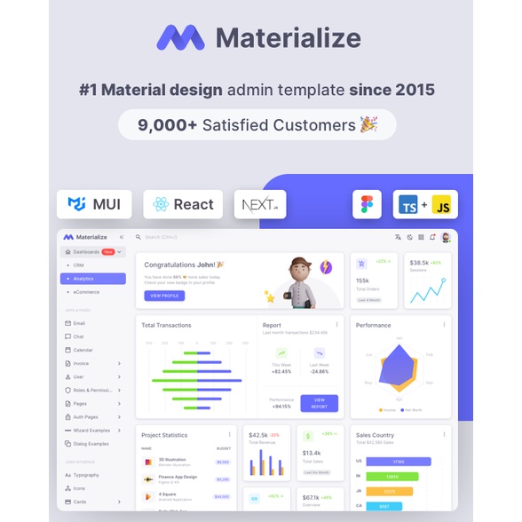 Jual Materialize - MUI React Next.Js Admin Template | Shopee Indonesia