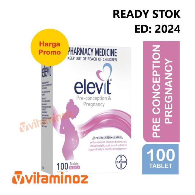 Jual Elevit Pregnancy Multivitamin 30 Tablet / 100 Tablet Shopee