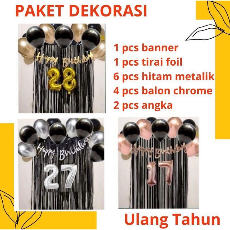 Jual paket dekorasi ulang tahun lengkap | Shopee Indonesia