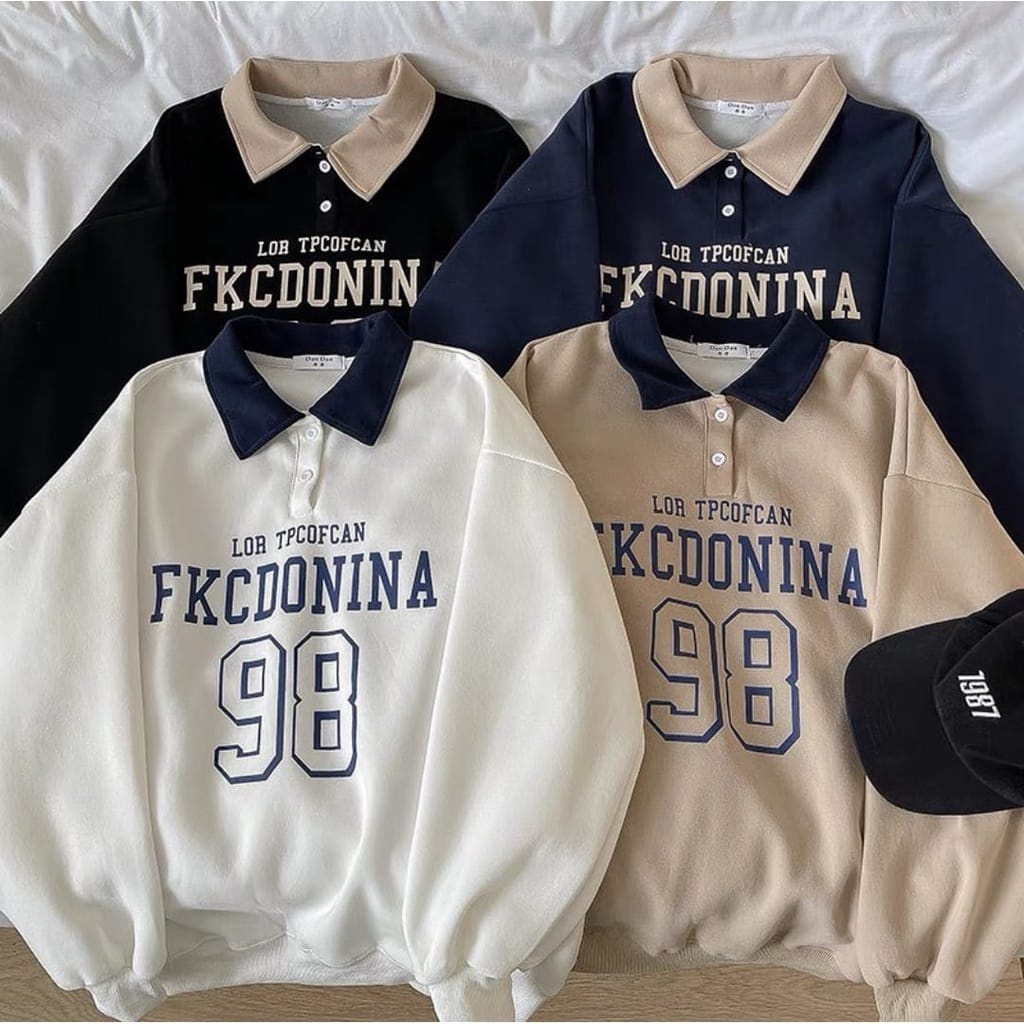 Jual Sweater Berkerah Collar 98 FKCDONIA Kekinian | Shopee Indonesia