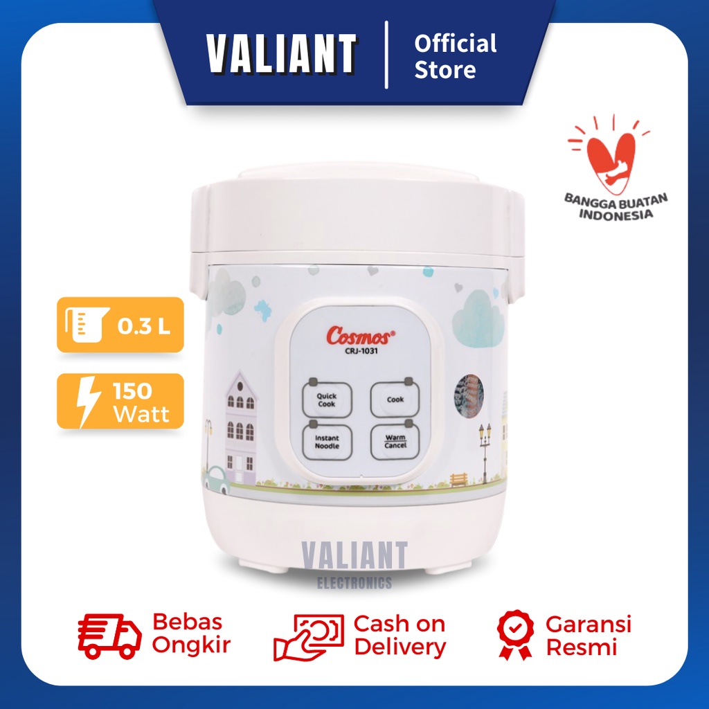 Jual Cosmos Rice Cooker Mini Digital 4in1 CRJ-1031 - 0.3 Liter | Shopee ...