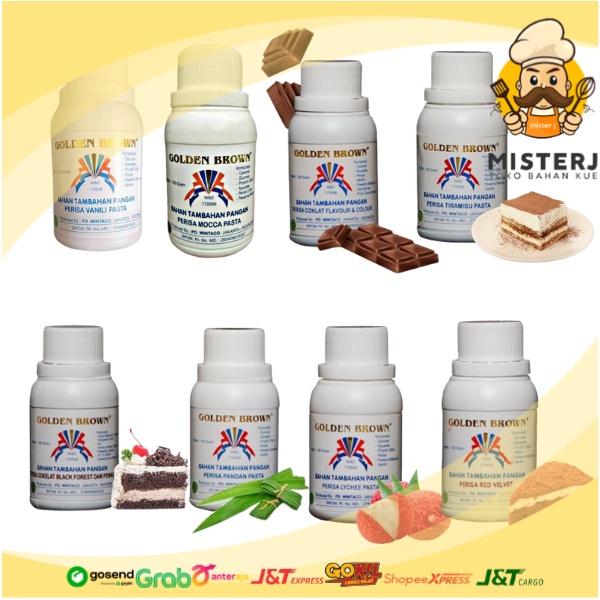 Jual Perisa Golden Brown | 100 Gram | All Varian Rasa | Pasta Golden ...