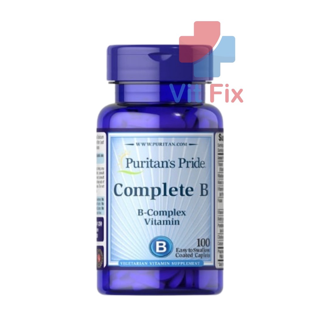 Jual Puritan Pride Complete B Vitamin B Kompleks Complex 100 Tablet ...