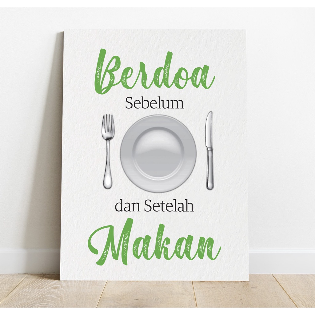 Jual Poster Berdoa Sebelum Dan Setelah Makan Dapur Hiasan Dekorasi