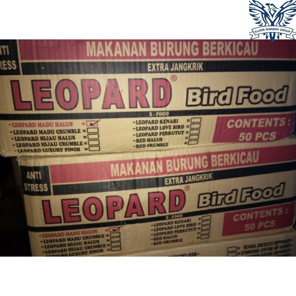 Jual Pakan Burung Leopard Kuning Halus/Leopard Crumble Kasar/Leopard ...