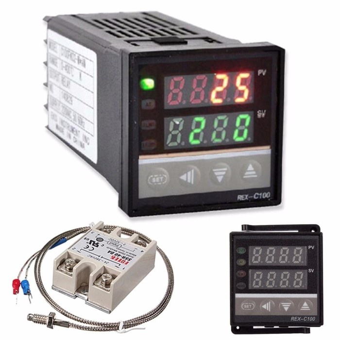 REX C100 PID Temperature Controller Kit - Waterproof LED Controller For Farming & Incubators