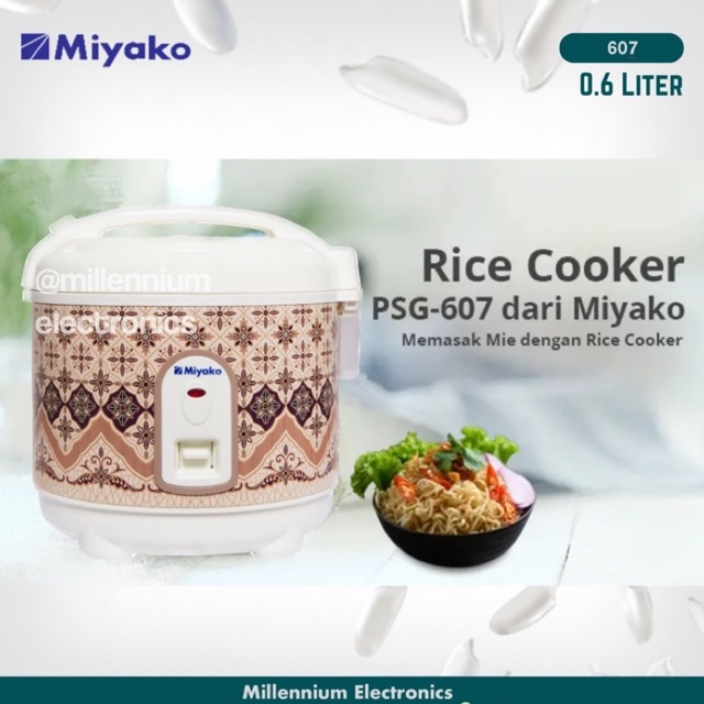 Jual Rice Cooker Magic Com Mini Travelling Portable Miyako 0.6 Liter