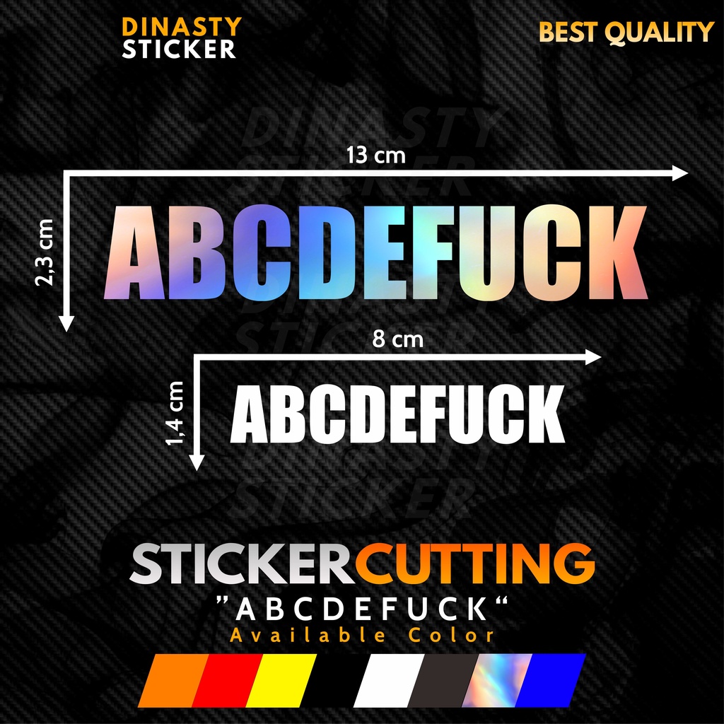 Jual STICKER STIKER CUTTING VIRAL ABCDEFUCK | Shopee Indonesia
