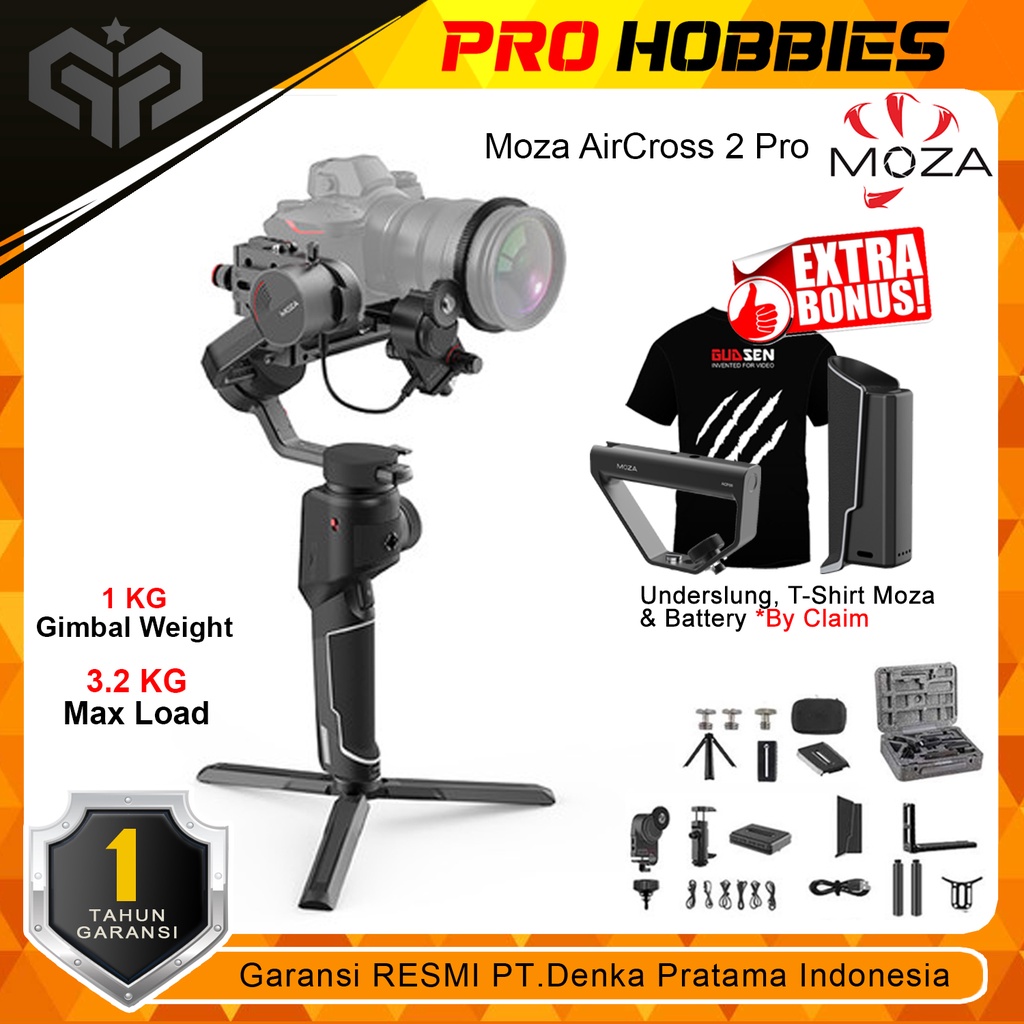 Jual Moza Aircross 2 Pro 3 Axis Gimbal Stabilizer Professional Kit ...