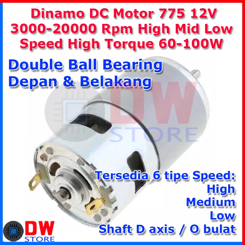 Jual Dinamo Dc Motor V Rpm High Speed High Torque W