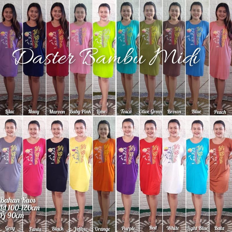 Jual Dapat 5 Daster Wanita Kekinian Midi Bali Bambu Oleh Oleh Khas Bali ...