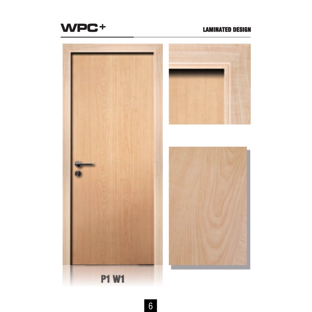 Jual Pintu Kamar Pintu WPC+ Laminasi Set Kusen dan Architrave | Shopee