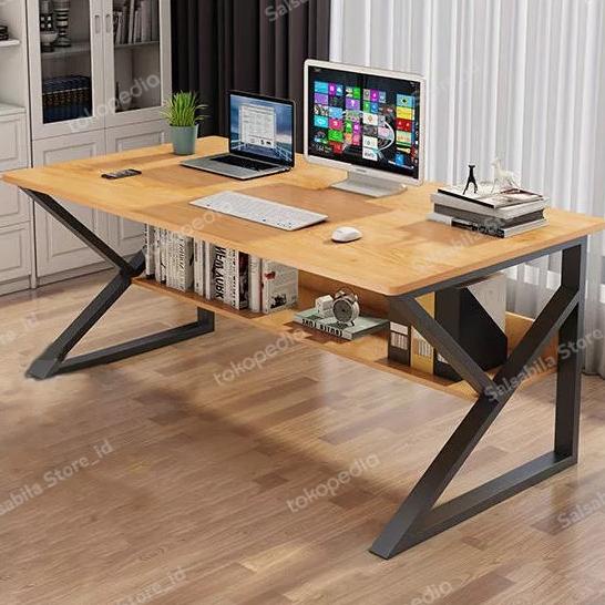 Jual Meja komputer/Meja Kerja Kayu Jati Asli | Shopee Indonesia