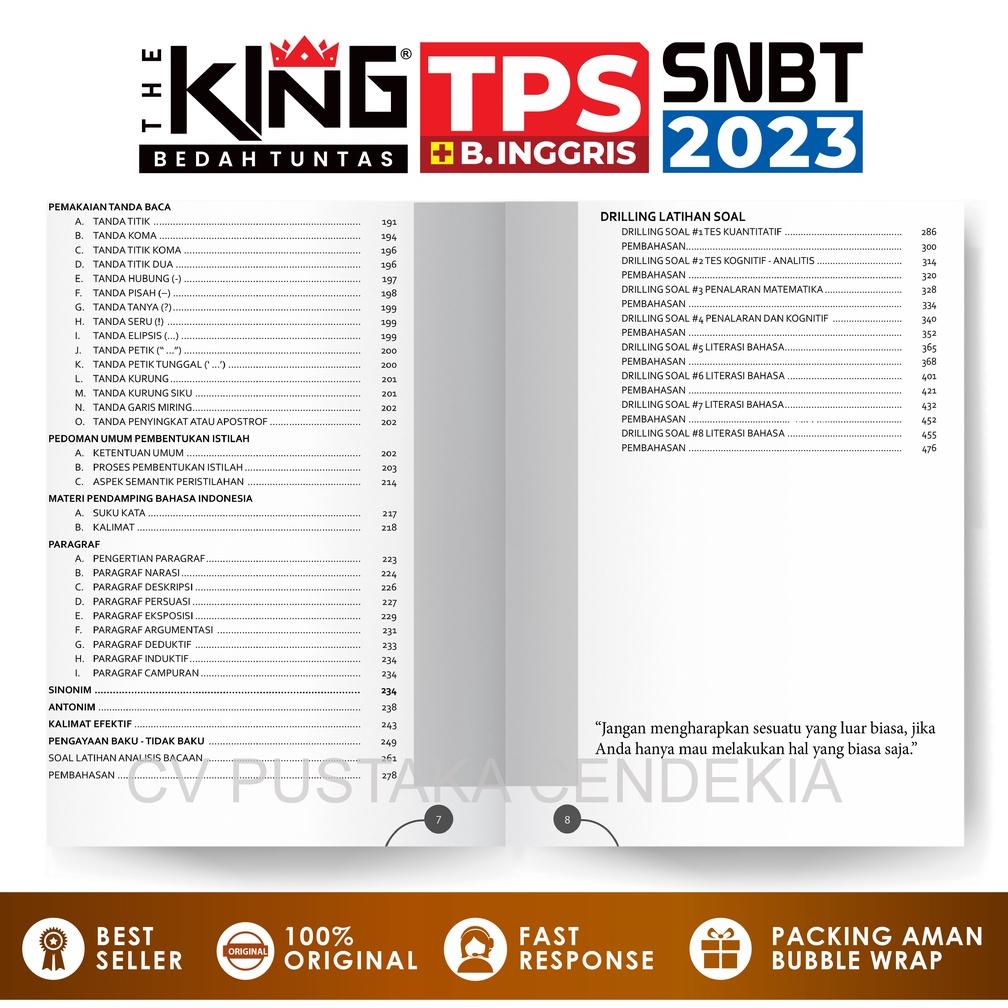 Jual Kekinian Emc Buku Tps 2023 The King Bedah Tuntas Soal Dan Materi ...