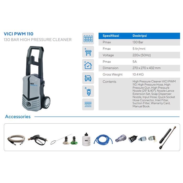 Jual VICI PWM 110 High Pressure Jet Cleaner PWM110 Steam Cuci Mobil ...