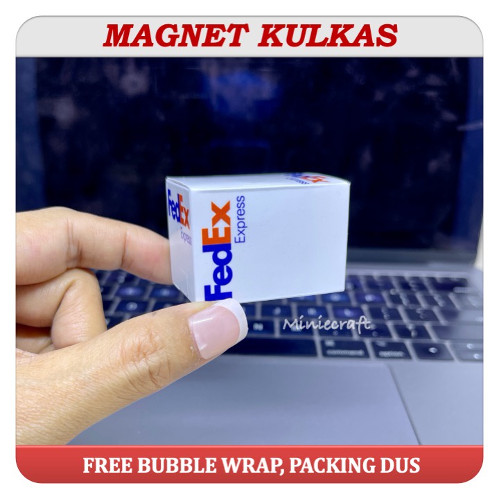 Jual Magnet Tempelan Kulkas Miniatur Produk Dus Packaging Fed Ex Shopee Indonesia