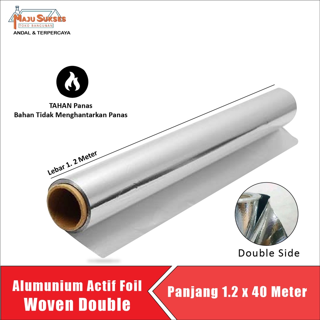 Jual Aluminum Foil Alumunium Woven Double Side Muka M Insulasi Atap