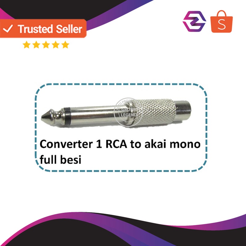 Jual Jack Jak Jek Converter Konverter Audio Akai Mono To Rca Besi