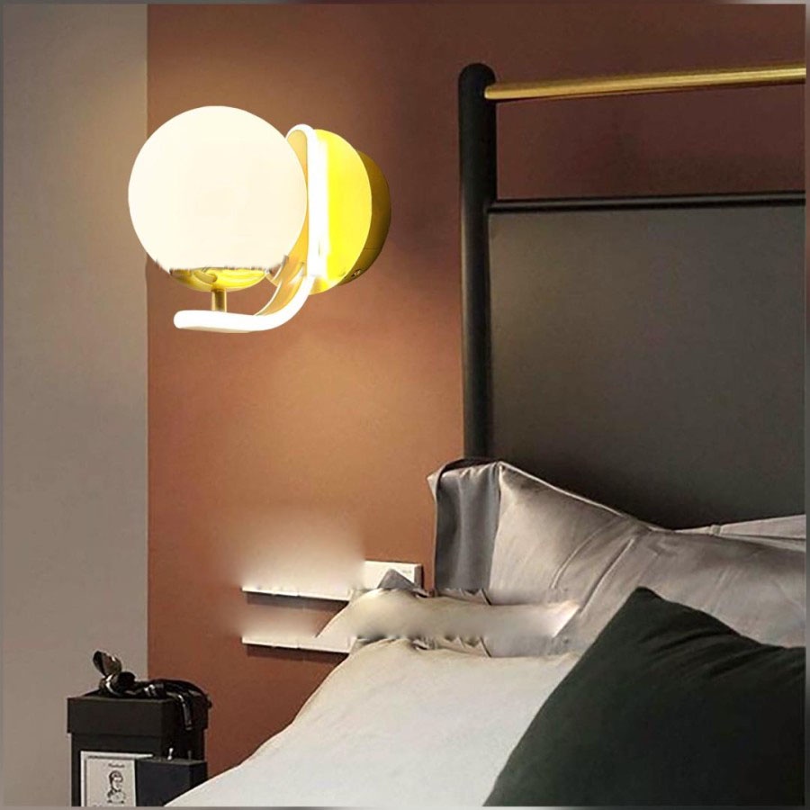 Jual Lampu Hias Dinding Kamar Tidur Samping Kasur Modern Gold 3 Colours