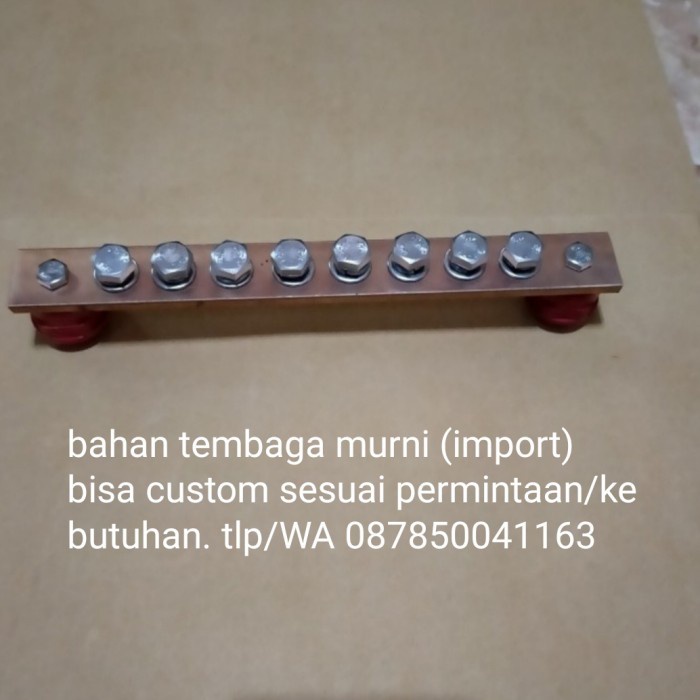Jual Busbar Tembaga 5Mm X 25Mm X 200Mm Busbar Grounding Tembaga