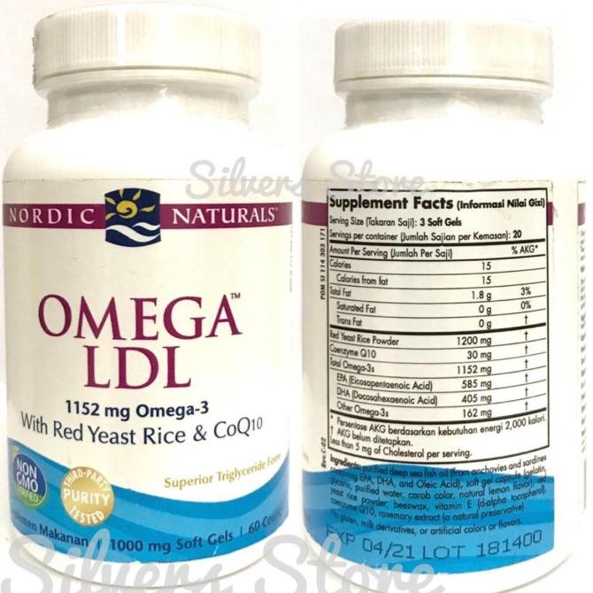 Jual Nordic Vitamin Omega 3 LDL Kolestrol Red Yeast Coenzyme Co Q10 Jantung Shopee Indonesia