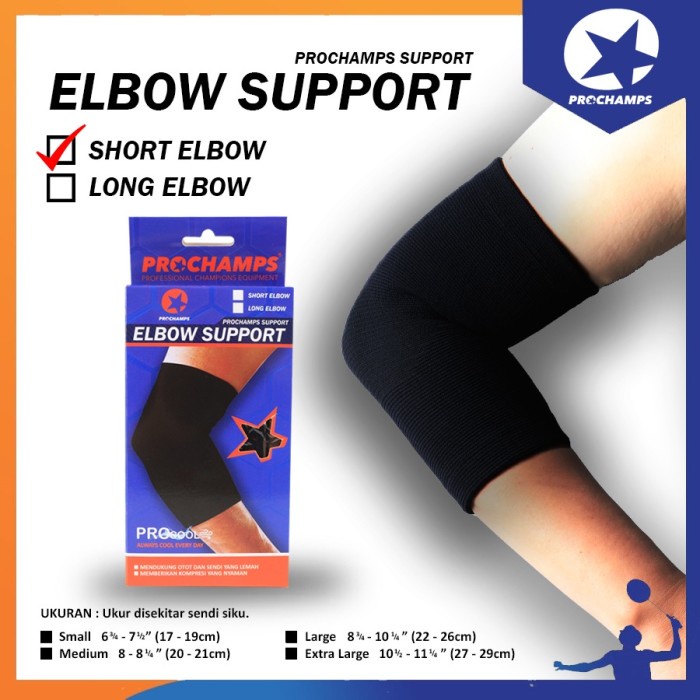 Jual PROCHAMPS Elbow Support Pendek Original | Shopee Indonesia