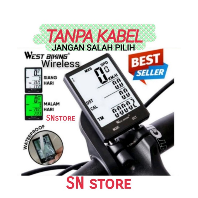 Jual Speedometer Sepeda TANPA KABEL West Biking Wireless Waterproof ...