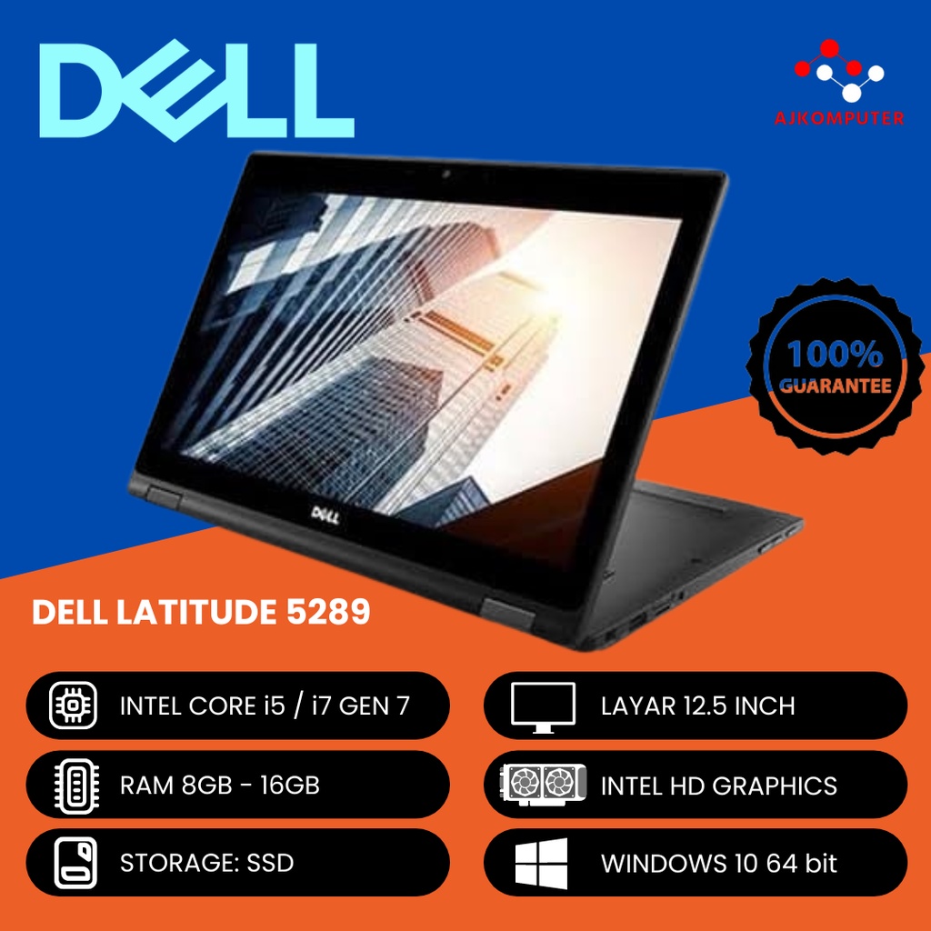 Jual Dell Latitude 5289 Core I5i7 Gen 7 2 In 1 Touchscreen 12 Inch Original Bergaransi 