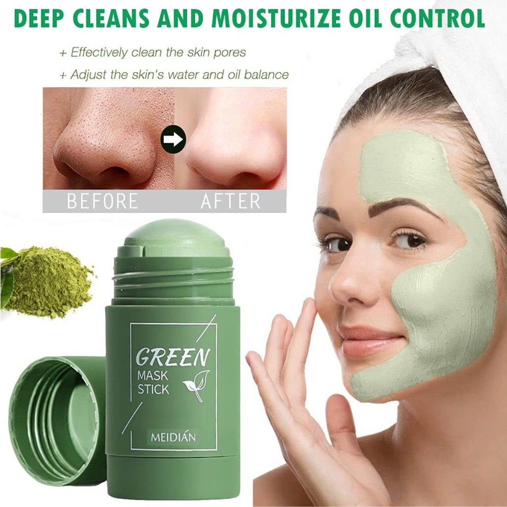 Jual Green Tea Mask Cleansing Clay Stick Masker wajah Masker Pembersih