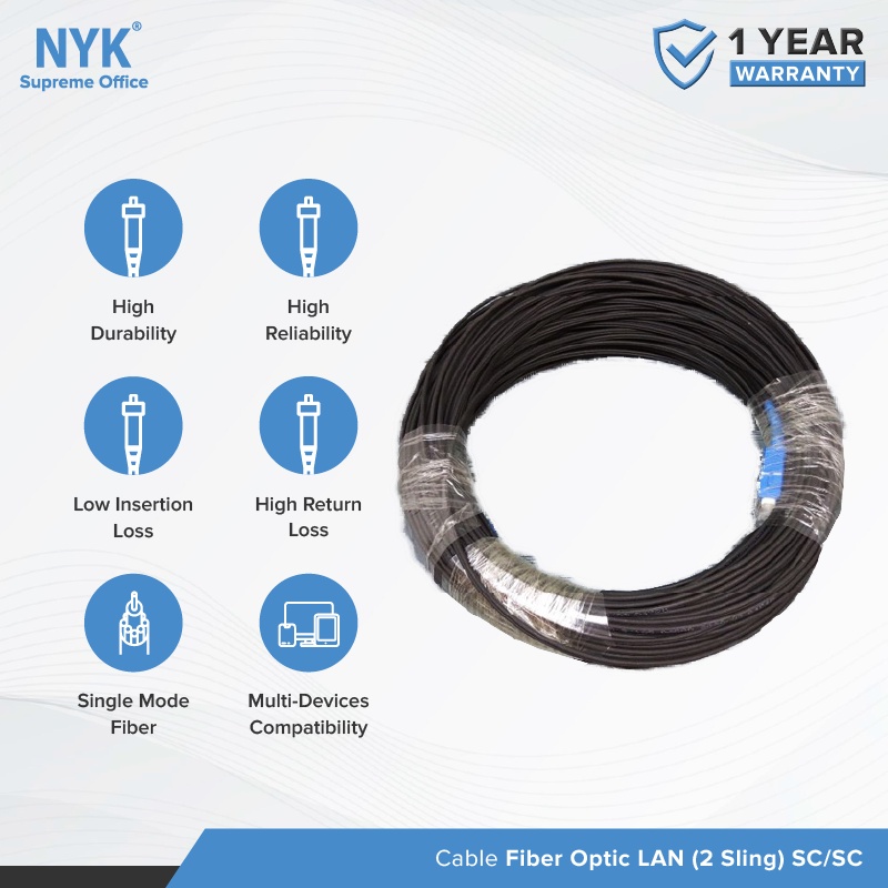 NYK Kabel Fo 1 Core 2 Seling 250 m UPC kabel fiber optik LAN Single Core COD (3)