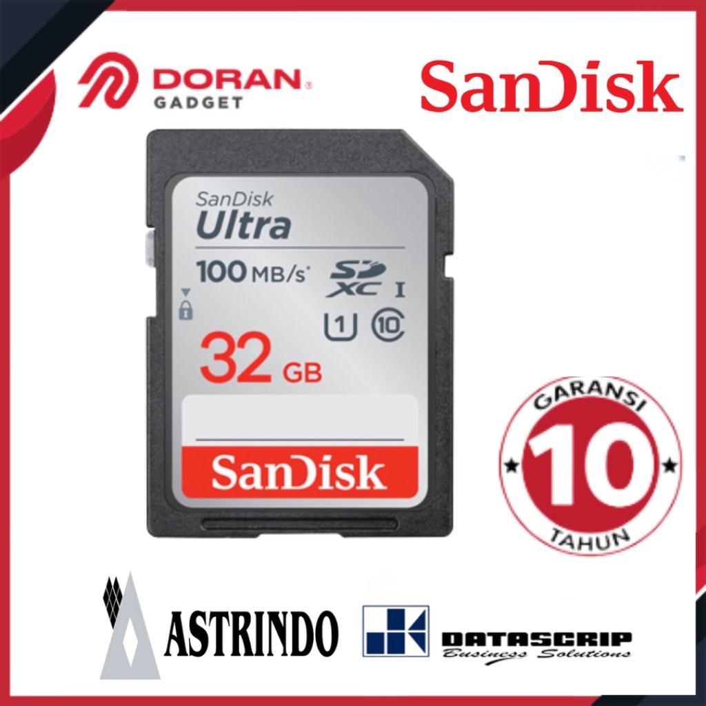 Jual Sandisk Sd Card 32gb Cl10 100mbps Memory Card 32gb Garansi Resmi 10 Tahun Shopee Indonesia 7311