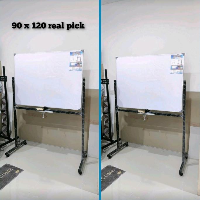 Jual Whiteboard Standing Papan Tulis Standing 90 X 120 Cm Shopee