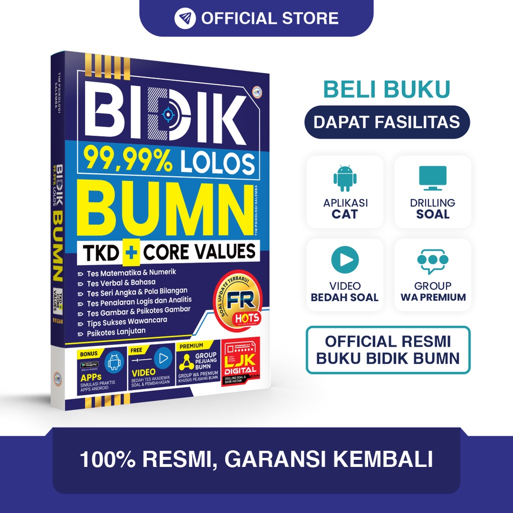 Jual Buku Tes BUMN Bidik Lolos BUMN TKD Core Values Terbaru 2023 ...