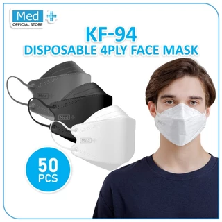 Med+ Masker KF94 50 Pcs / Masker Korea Kemenkes 4Ply Disposable Face Mask