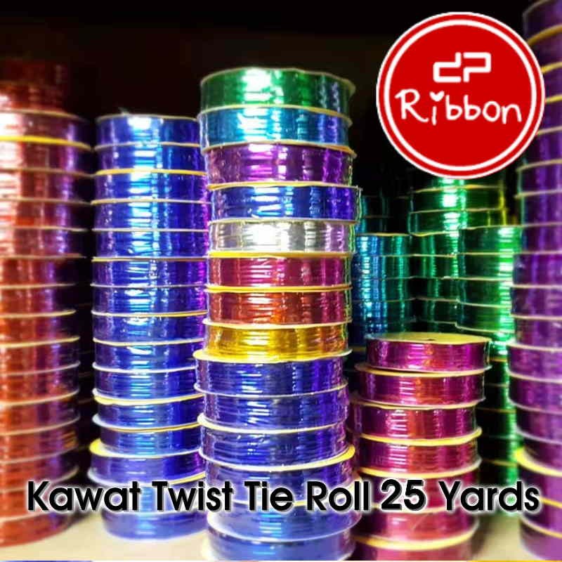 Jual Kawat Twist 1 meter Pita Tie Hiasan Bingkisan Hampers Gift Package ...