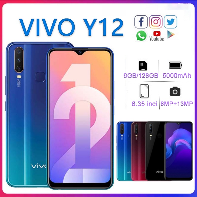 Jual [COD] HP VlVO Y12/Y81/Y97 /Y93s RAM 6GB+128GB MediaTek MT6762